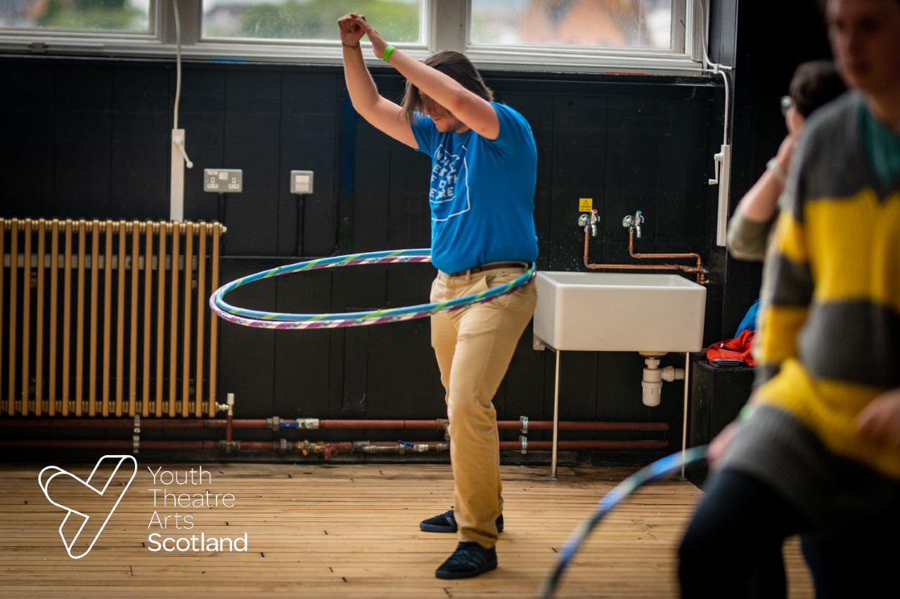 National Festival of Youth Theatre 2022 25 thumbnail Circus Workshop Sun 3 July 2022 Grammar School Ayr NFYT 2022 © photographer Andy Catlin www.andycatlin.com 3653
