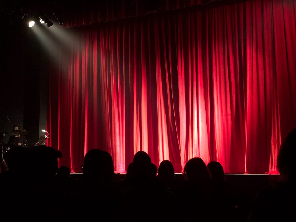 A crowd in a theatre