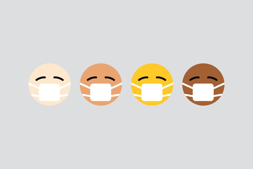Emojis in face masks