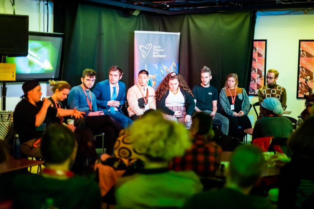 Chrysalis 2018 21 Youth Panel Fri 16 November 2018 Traverse Theatre Edinburgh © photographer Andy Catlin www.andycatlin.com 9179